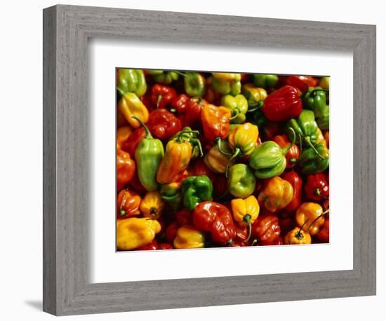 Capsicums at Brixton Market, Brixton, London, England-Neil Setchfield-Framed Photographic Print