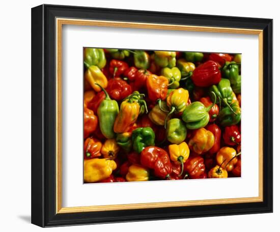 Capsicums at Brixton Market, Brixton, London, England-Neil Setchfield-Framed Photographic Print