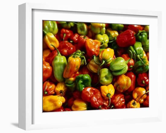 Capsicums at Brixton Market, Brixton, London, England-Neil Setchfield-Framed Photographic Print