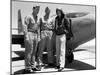 Capt. Charles Yeager, Major Gus Lundquist and Capt. James Fitzgerald Standing in Front of Bell X-1-null-Mounted Photographic Print