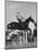 Capt. Theodore Galiza, Russian Riding Master, Taking Triple Bars, Horse Show Organized-Alfred Eisenstaedt-Mounted Photographic Print