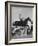 Capt. Theodore Galiza, Russian Riding Master, Taking Triple Bars, Horse Show Organized-Alfred Eisenstaedt-Framed Photographic Print