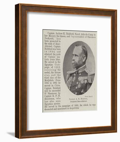 Captain a K Bickford, Promoted Rear-Admiral-null-Framed Giclee Print