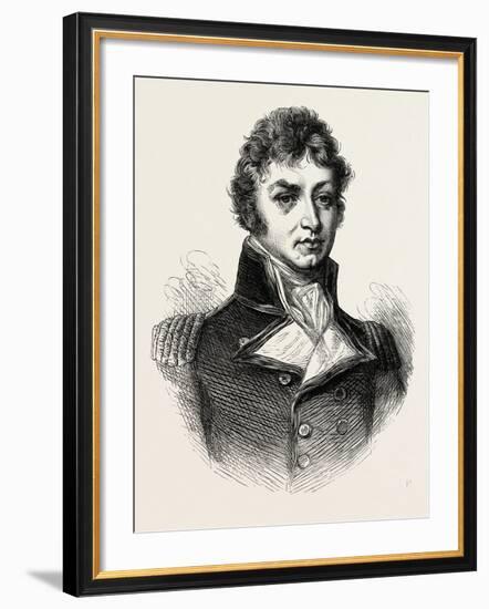 Captain (Afterwards Sir Philip) Broke. (From a Portrait Published in 1815.) His Most Notable Accomp-null-Framed Giclee Print