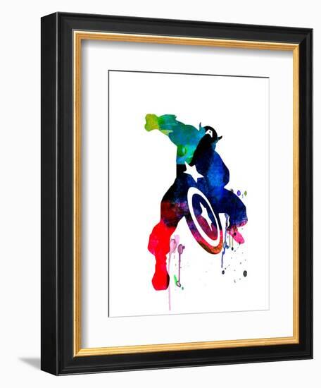 Captain America II-Jack Hunter-Framed Premium Giclee Print