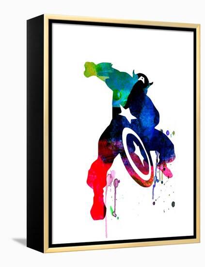 Captain America II-Jack Hunter-Framed Stretched Canvas