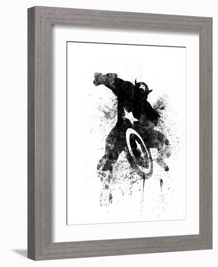 Captain America-Jack Hunter-Framed Art Print