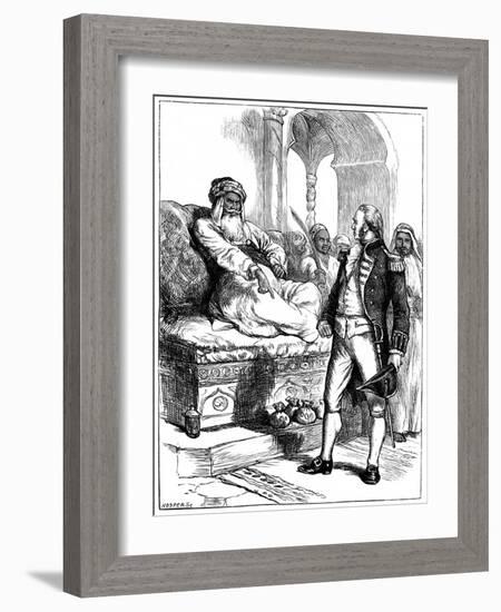 Captain Bainbridge and the Dey of Algiers, 1800-Hooper-Framed Giclee Print