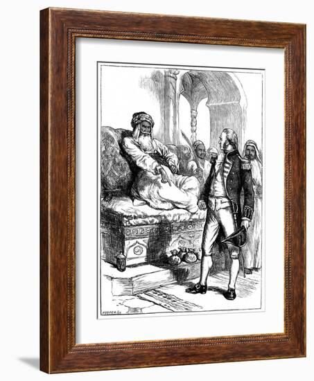 Captain Bainbridge and the Dey of Algiers, 1800-Hooper-Framed Giclee Print