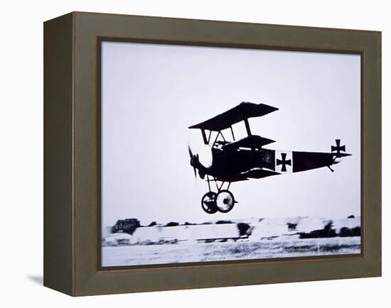 Captain Baron Von Richthofen Landing His Fokker Triplane-German photographer-Framed Premier Image Canvas