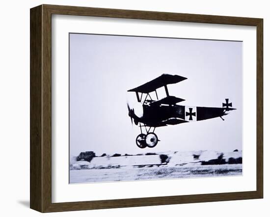 Captain Baron Von Richthofen Landing His Fokker Triplane-German photographer-Framed Giclee Print