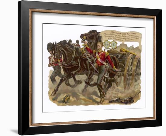 Captain Bell of the Royal Welsh Fusiliers Captures a Russian Gun at the Battle of Alma-Harry Payne-Framed Art Print