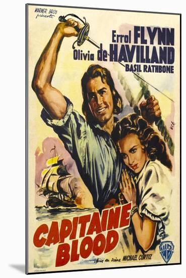 Captain Blood, German Movie Poster, 1935-null-Mounted Art Print