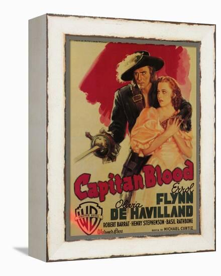 Captain Blood, Italian Movie Poster, 1935-null-Framed Stretched Canvas