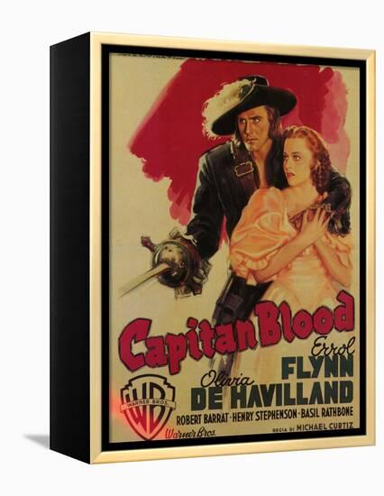 Captain Blood, Italian Movie Poster, 1935-null-Framed Stretched Canvas