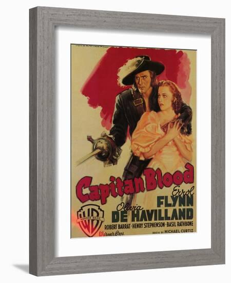 Captain Blood, Italian Movie Poster, 1935-null-Framed Art Print