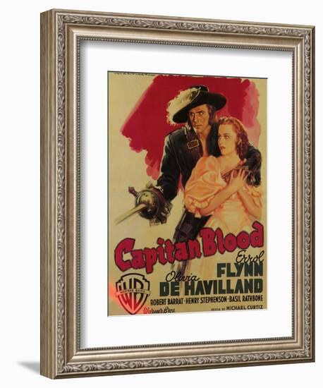 Captain Blood, Italian Movie Poster, 1935-null-Framed Premium Giclee Print