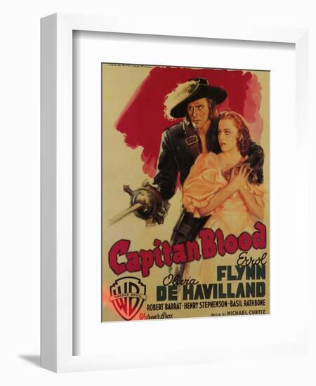 Captain Blood, Italian Movie Poster, 1935-null-Framed Premium Giclee Print