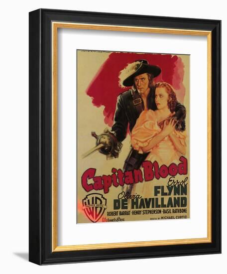 Captain Blood, Italian Movie Poster, 1935-null-Framed Premium Giclee Print