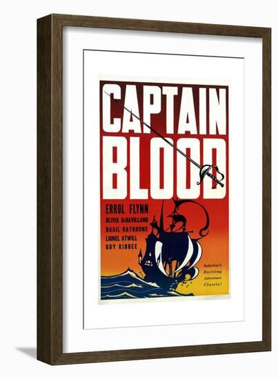 Captain Blood - Movie Poster Reproduction-null-Framed Premium Giclee Print