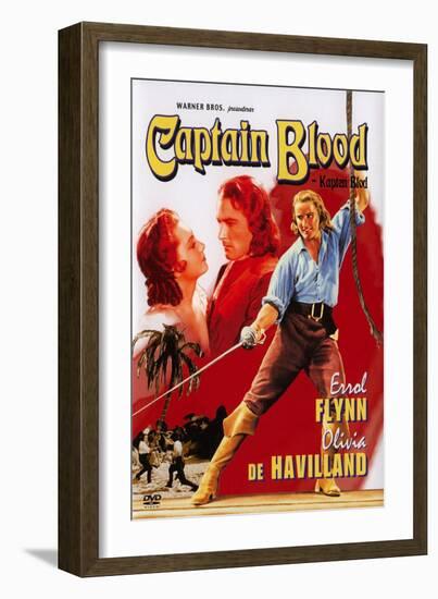 Captain Blood, Swedish Movie Poster, 1935-null-Framed Premium Giclee Print