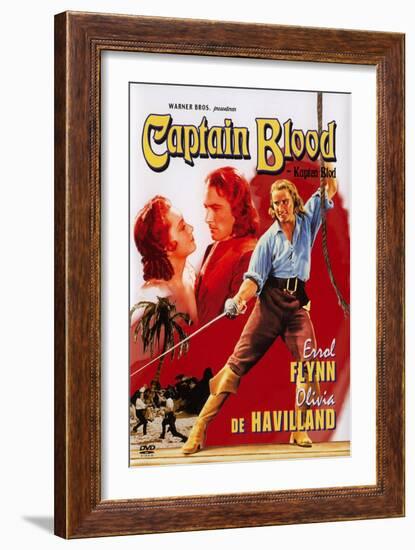Captain Blood, Swedish Movie Poster, 1935-null-Framed Premium Giclee Print