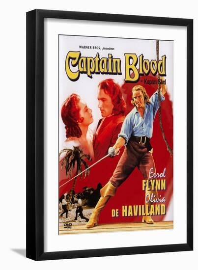 Captain Blood, Swedish Movie Poster, 1935-null-Framed Premium Giclee Print