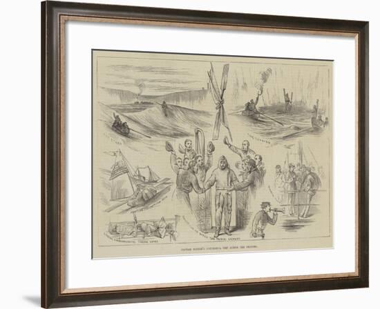 Captain Boyton's Successful Trip across the Channel-null-Framed Giclee Print