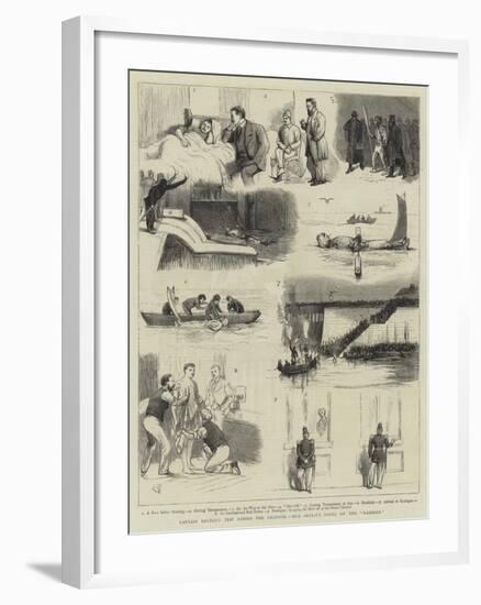 Captain Boyton's Trip across the Channel, Our Artist's Notes on the Rambler-Alfred Chantrey Corbould-Framed Giclee Print