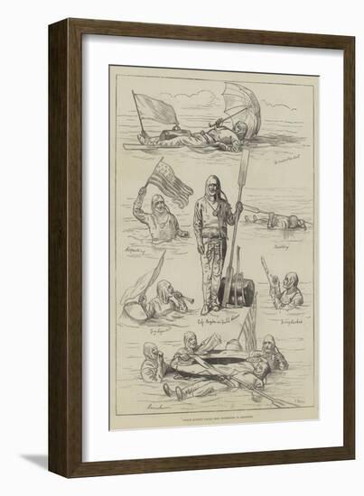 Captain Boyton's Voyage from Westminster to Greenwich-null-Framed Giclee Print