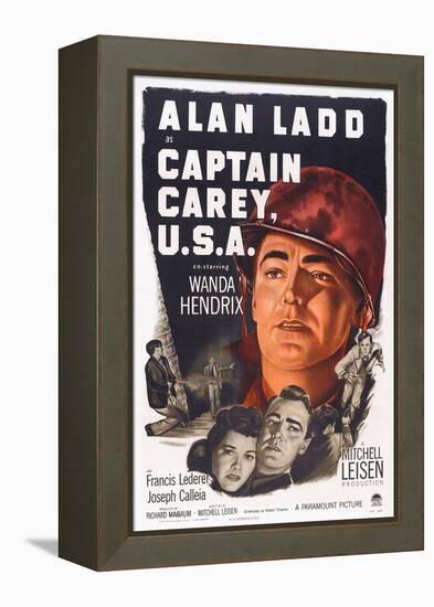 Captain Carey, U.S.A., Wanda Hendrix, Alan Ladd, 1950-null-Framed Stretched Canvas