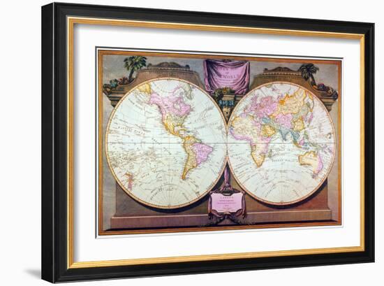 Captain Cook: Map, 1808-Laurie and Whittle-Framed Giclee Print