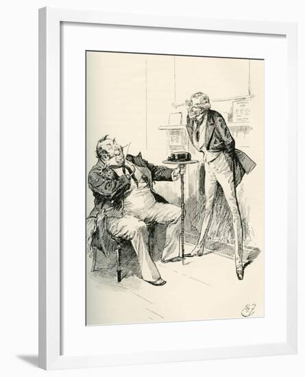 Captain Cuttle and Mr. Carker. What Do You Think Now-null-Framed Giclee Print