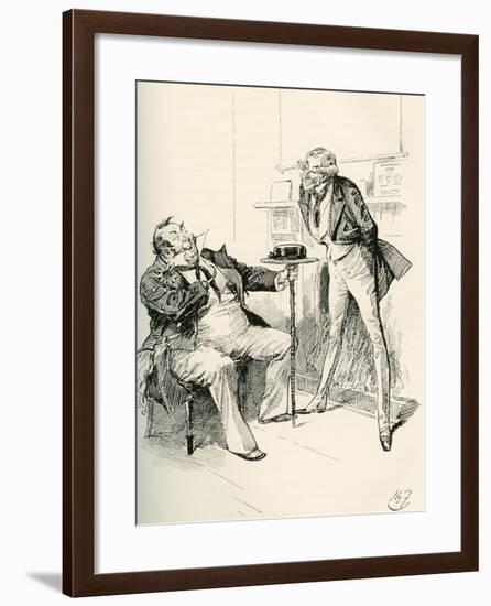 Captain Cuttle and Mr. Carker. What Do You Think Now-null-Framed Giclee Print