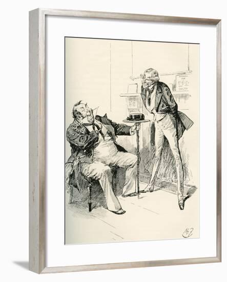 Captain Cuttle and Mr. Carker. What Do You Think Now-null-Framed Giclee Print