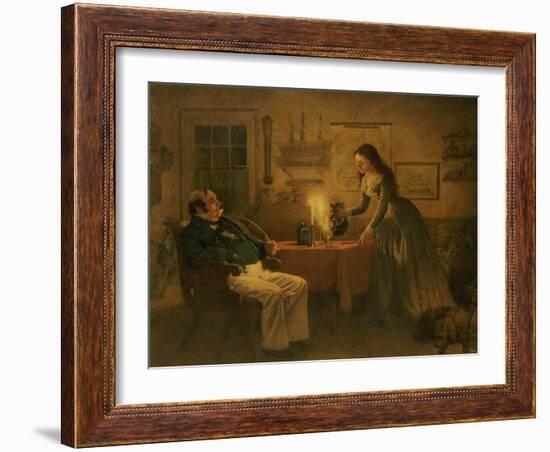 Captain Cuttle & Florence Dombey, 1886-Charles Green-Framed Giclee Print