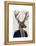 Captain Deer-Fab Funky-Framed Stretched Canvas