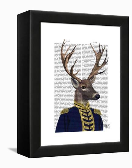 Captain Deer-Fab Funky-Framed Stretched Canvas