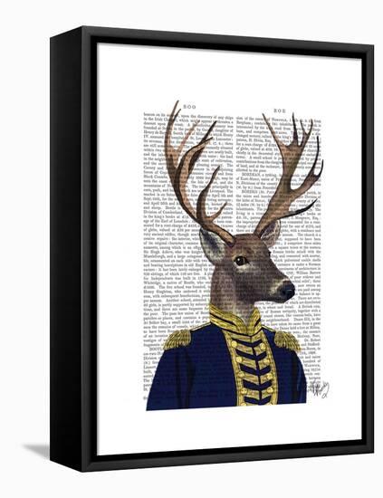 Captain Deer-Fab Funky-Framed Stretched Canvas