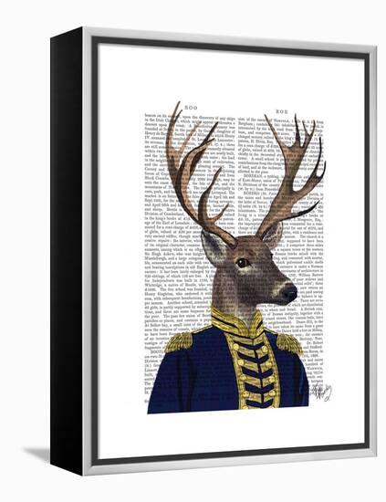 Captain Deer-Fab Funky-Framed Stretched Canvas