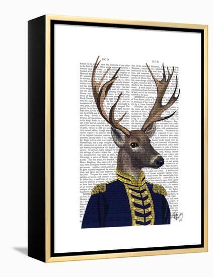 Captain Deer-Fab Funky-Framed Stretched Canvas