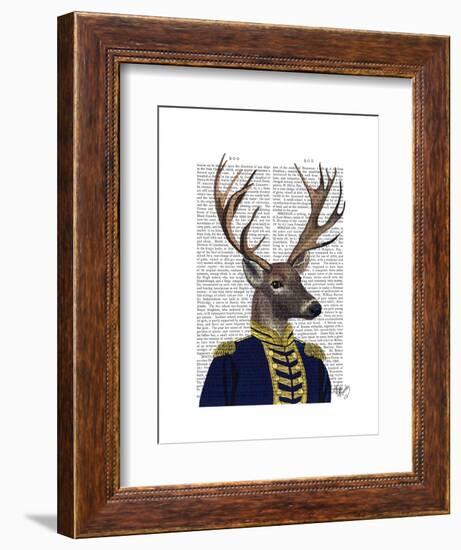Captain Deer-Fab Funky-Framed Art Print
