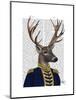 Captain Deer-Fab Funky-Mounted Art Print