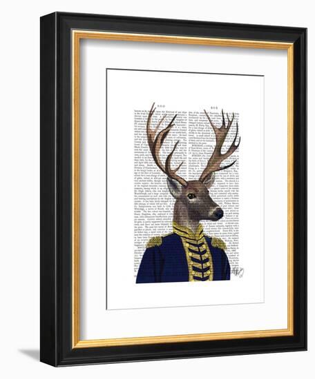 Captain Deer-Fab Funky-Framed Art Print