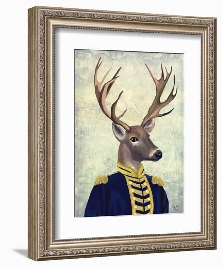 Captain Deer-Fab Funky-Framed Art Print