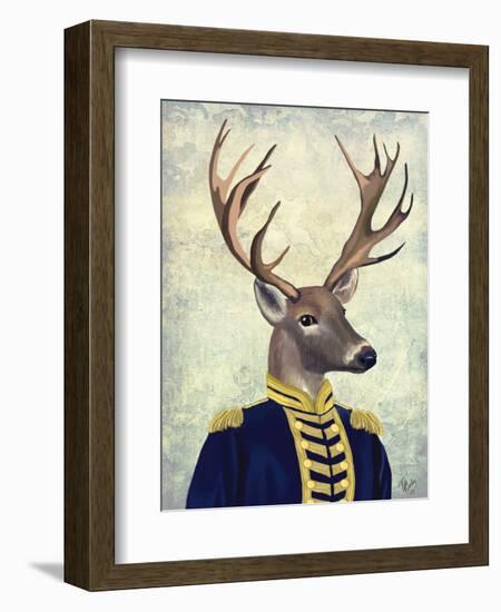 Captain Deer-Fab Funky-Framed Art Print