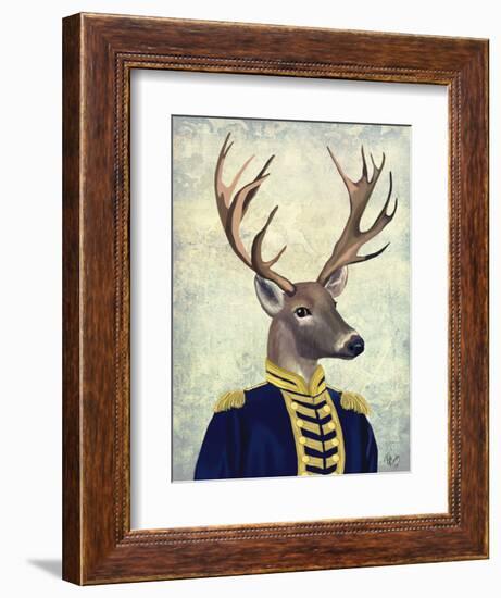 Captain Deer-Fab Funky-Framed Art Print