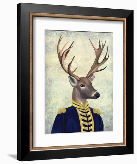 Captain Deer-Fab Funky-Framed Art Print