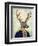 Captain Deer-Fab Funky-Framed Art Print