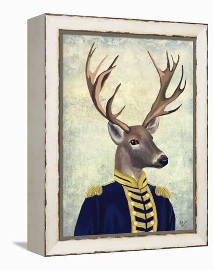 Captain Deer-Fab Funky-Framed Stretched Canvas